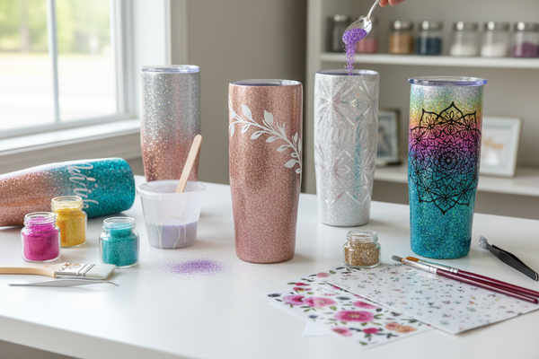 Craft crafting glitter tumblers handmade crafts